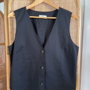 Saturdays New York City Black Linen Vest